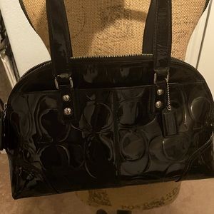 Coach Black Patent Leather Satchel